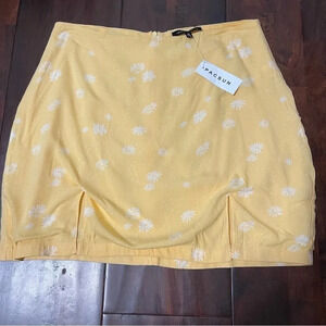 Kendall & Kylie Yellow Daisy Skirt Women’s Medium New Pacsun Zips Floral